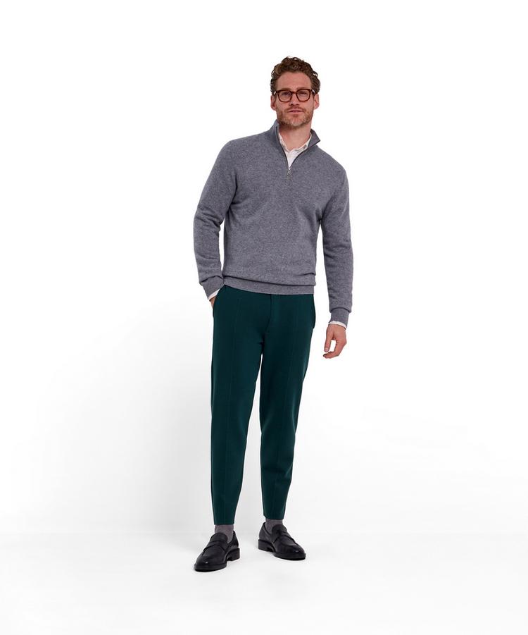 Falke Falke Pure Cashmere Half-Zip m Strickpullover Herren - light greymel. (3390) - 1 | SportScheck