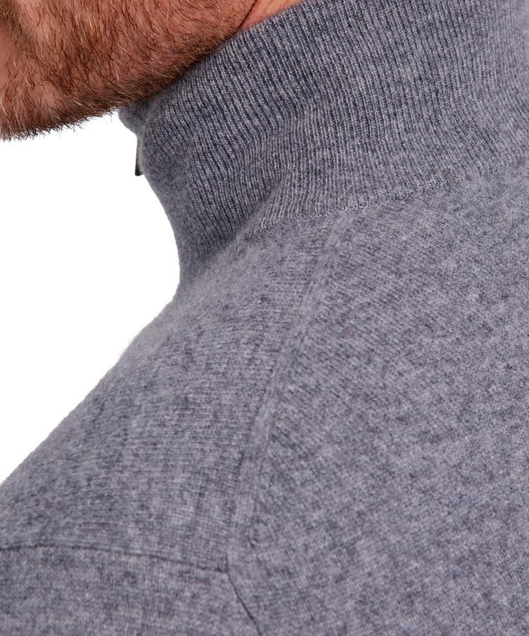 Falke Falke Pure Cashmere Half-Zip m Strickpullover Herren - light greymel. (3390) - 3 | SportScheck