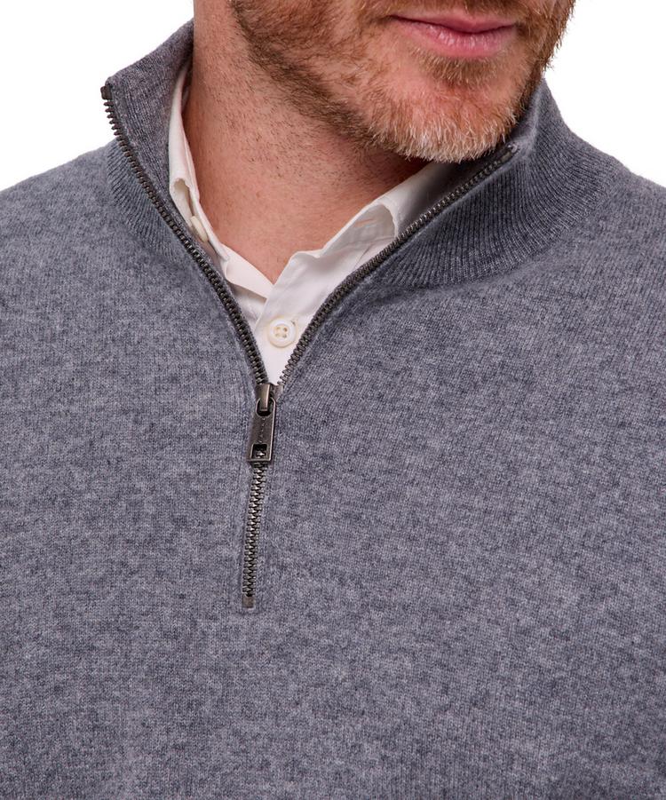 Falke Falke Pure Cashmere Half-Zip m Strickpullover Herren - light greymel. (3390) - 4 | SportScheck