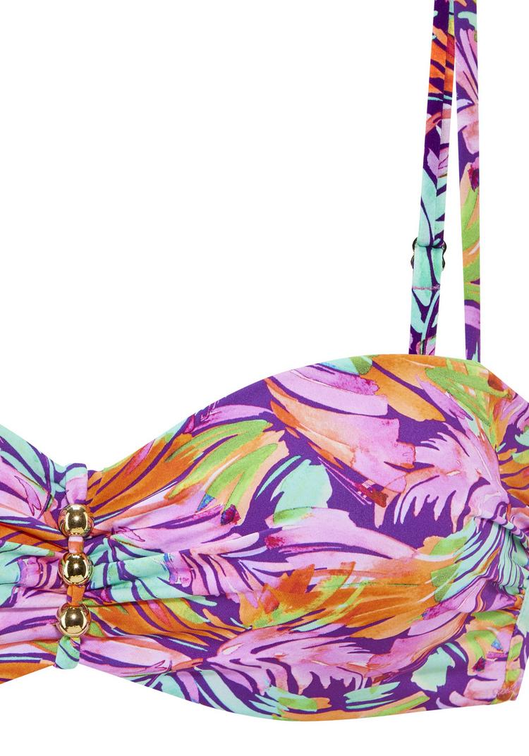 Vivance Vivance B&uuml;gel-Bandeau-Bikini Bikini Set Damen - lila bedruckt - 0 | SportScheck