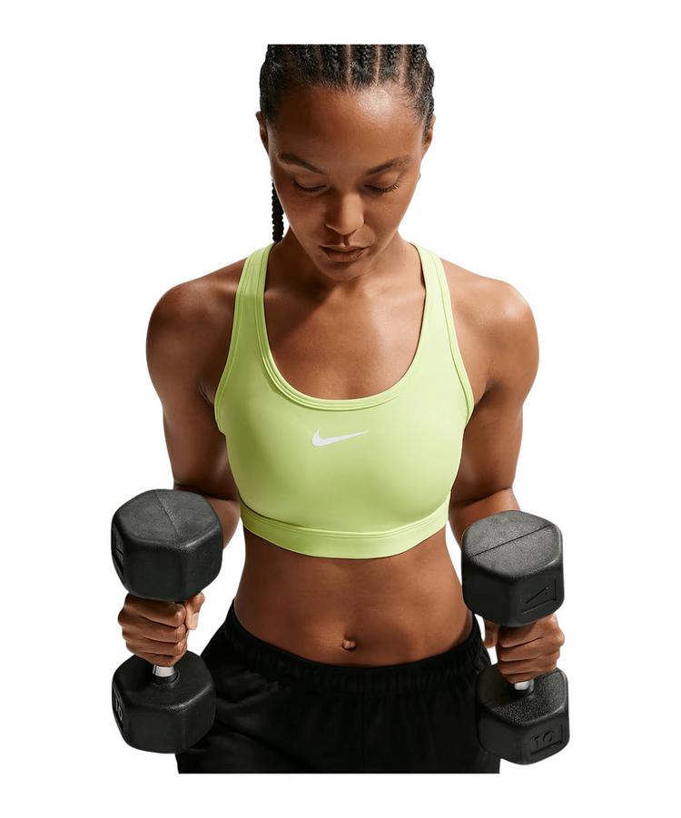 Nike Nike Swoosh Medium Support Sport-BH Damen BH Damen - gelbgrau - 0 | SportScheck