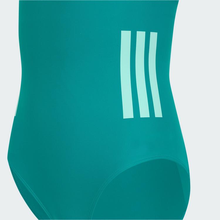 adidas adidas 3-Streifen C-Back Kids Badeanzug Badeanzug Kinder - Equipment Green / Clear Mint - 3 | SportScheck