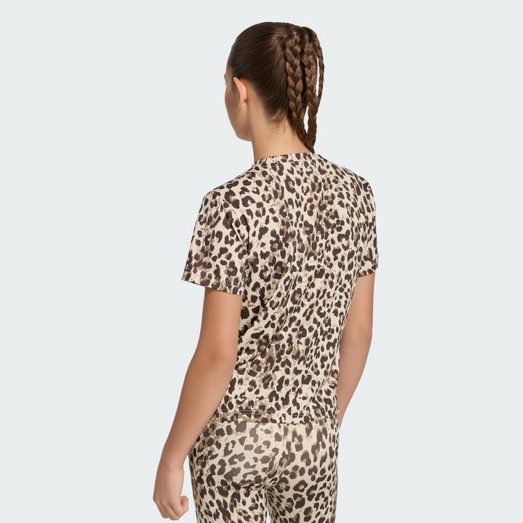 adidas adidas SAISONALES SPORT-T-SHIRT, ANIMALPRINT T-Shirt Kinder - Crystal Linen / Khaki Six / Dark Brown / Dark Brown - 1 | SportScheck