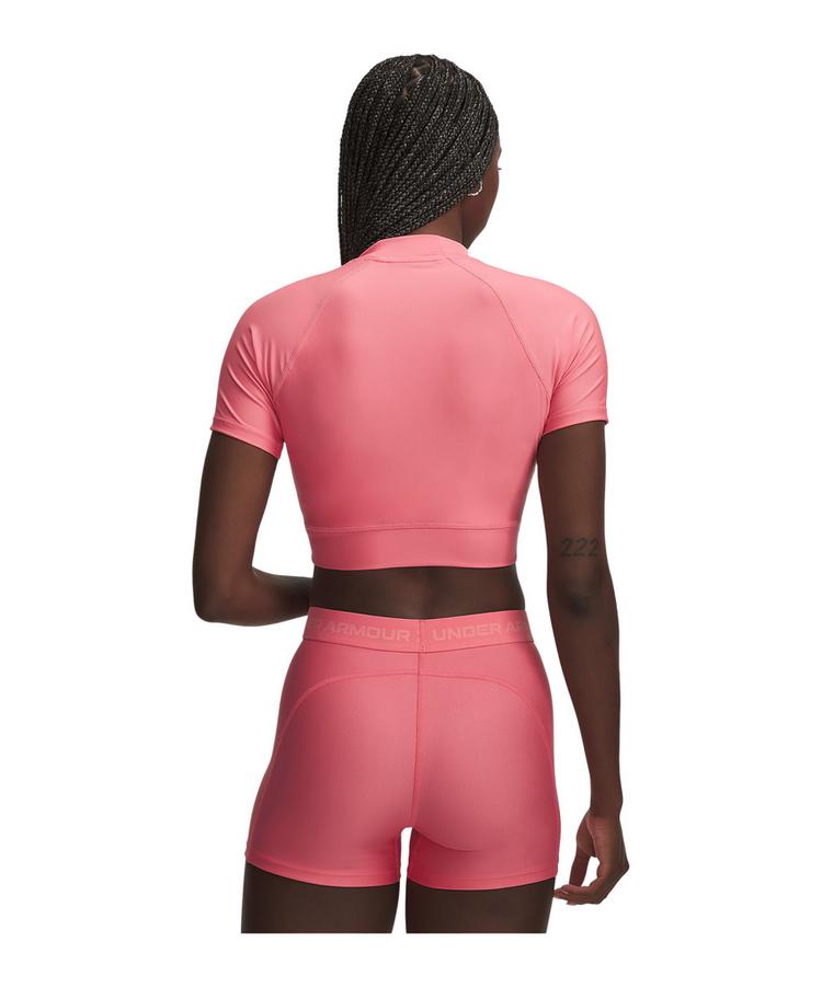 Under Armour Under Armour HeatGear Crop Mock Damen Laufshirt Damen - rosa - 0 | SportScheck