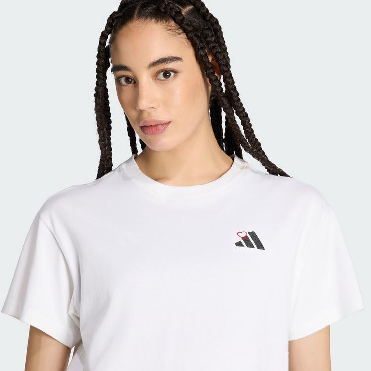 adidas adidas EMBROIDERY PACK GRAFIK T-SHIRT, LOCKER T-Shirt Damen - White - 0 | SportScheck