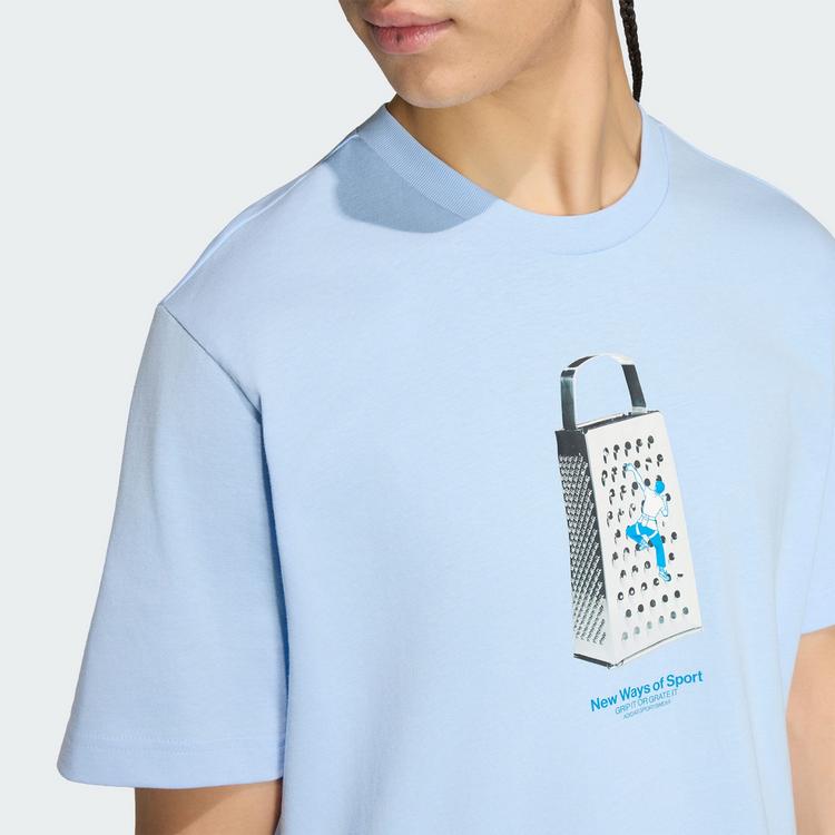 adidas adidas SKETCHES CLIMBING GRAFIK T-SHIRT T-Shirt Herren - Glow Blue - 0 | SportScheck