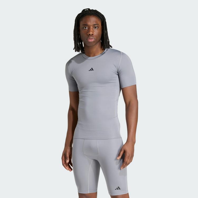adidas adidas TECHFIT Compression Training T-Shirt Funktionsshirt Herren - Grey - 0 | SportScheck