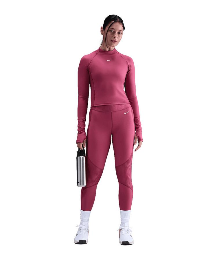 Nike Nike Dri-Fit Warm Longlseeve T-Shirt Damen Laufshirt Damen - rosaweiss - 0 | SportScheck