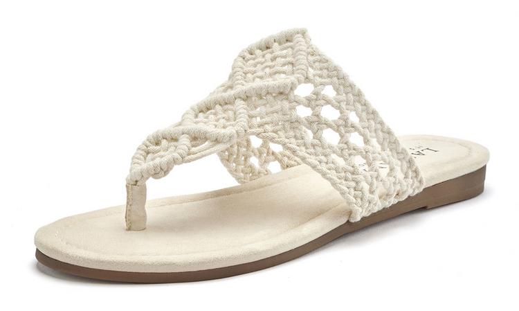 Lascana Lascana Pantolette Sandalen Damen - beige - 0 | SportScheck