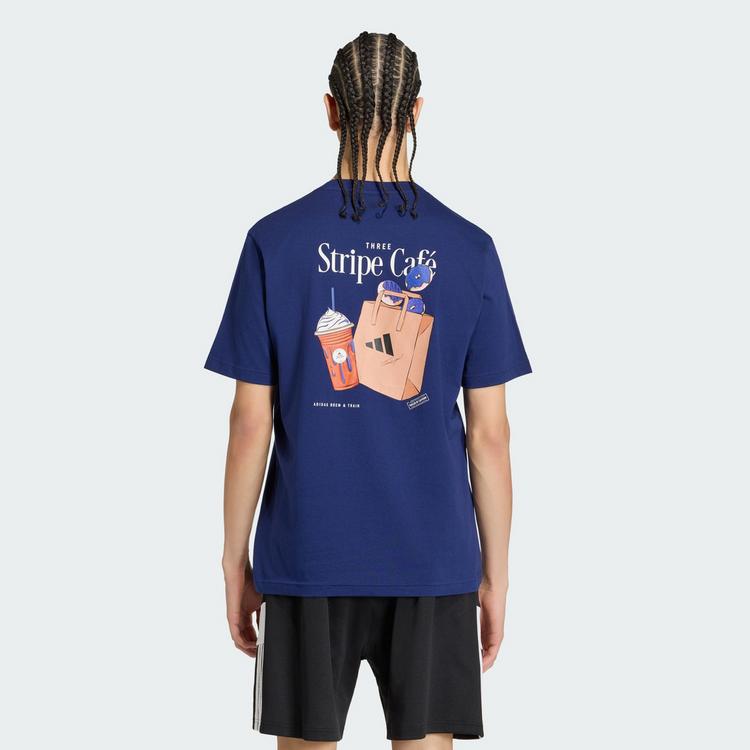 adidas adidas COFFEE CAFE DONUT BAG GRAFIK T-SHIRT T-Shirt Herren - Dark Blue - 1 | SportScheck