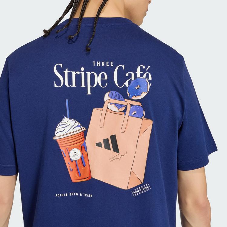 adidas adidas COFFEE CAFE DONUT BAG GRAFIK T-SHIRT T-Shirt Herren - Dark Blue - 1 | SportScheck