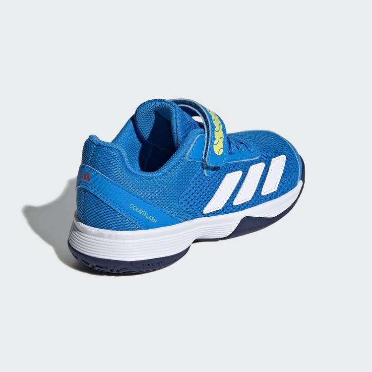adidas adidas Courtflash Hook-and-Loop Kids Tennisschuhe Kinder - Lucid Ray Blue / Cloud White / Dark Blue - 4 | SportScheck