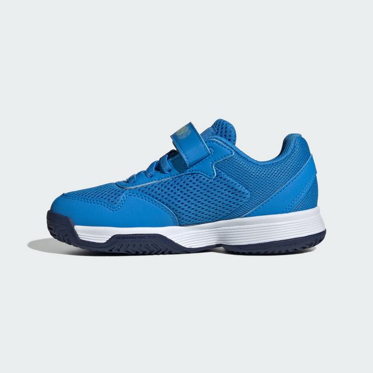 adidas adidas Courtflash Hook-and-Loop Kids Tennisschuhe Kinder - Lucid Ray Blue / Cloud White / Dark Blue - 5 | SportScheck