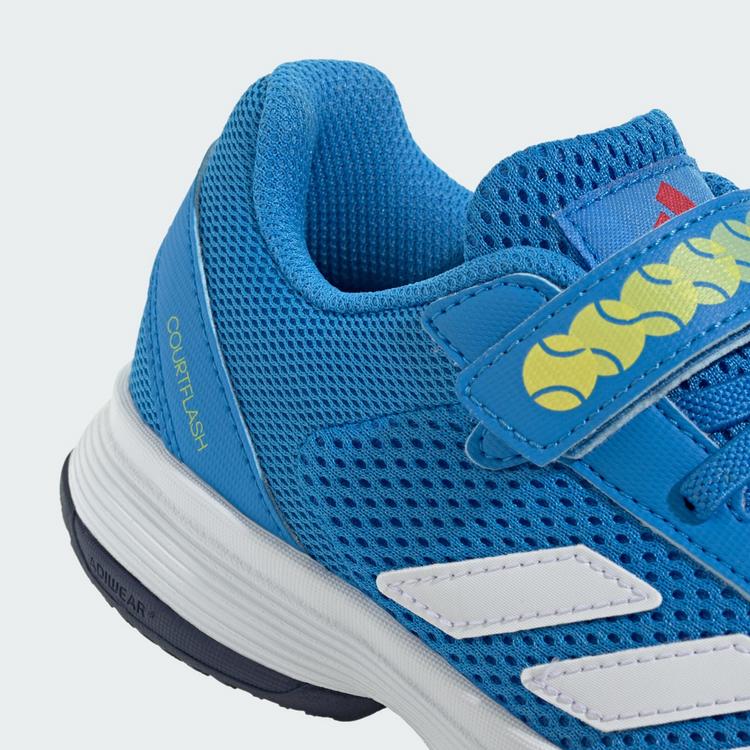 adidas adidas Courtflash Hook-and-Loop Kids Tennisschuhe Kinder - Lucid Ray Blue / Cloud White / Dark Blue - 7 | SportScheck