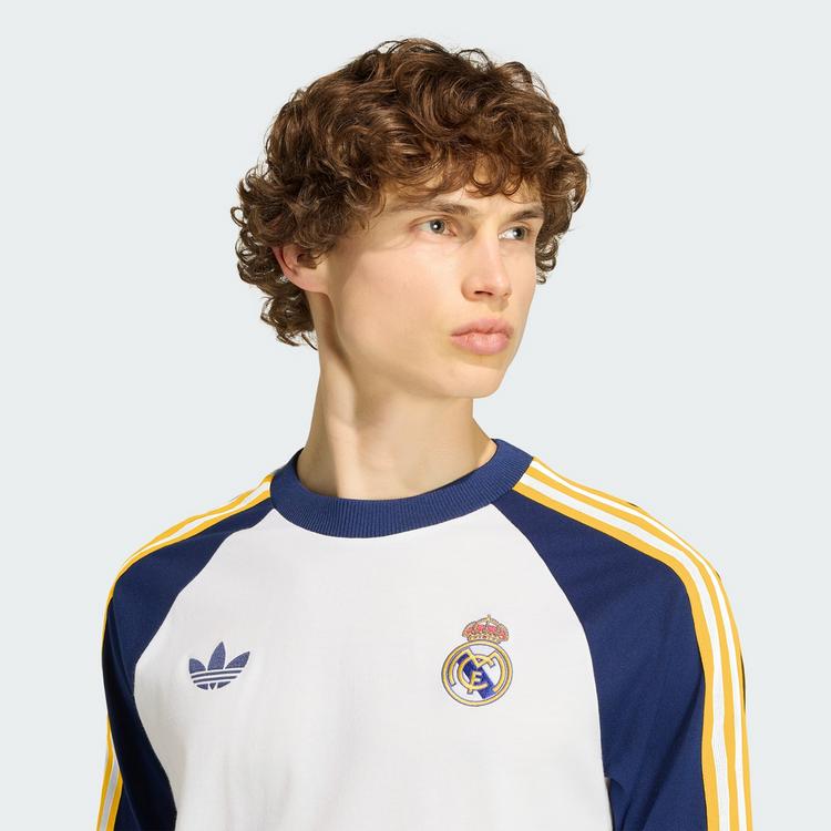 adidas adidas Real Madrid Originals Longsleeve Langarmshirt Herren - White / Dark Blue - 0 | SportScheck