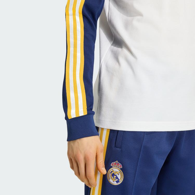 adidas adidas Real Madrid Originals Longsleeve Langarmshirt Herren - White / Dark Blue - 1 | SportScheck