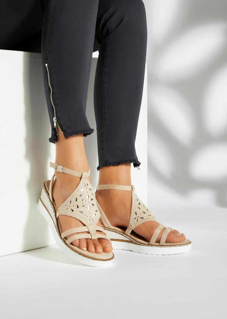Lascana Lascana Sandalette Sandalen Damen - beige - 0 | SportScheck