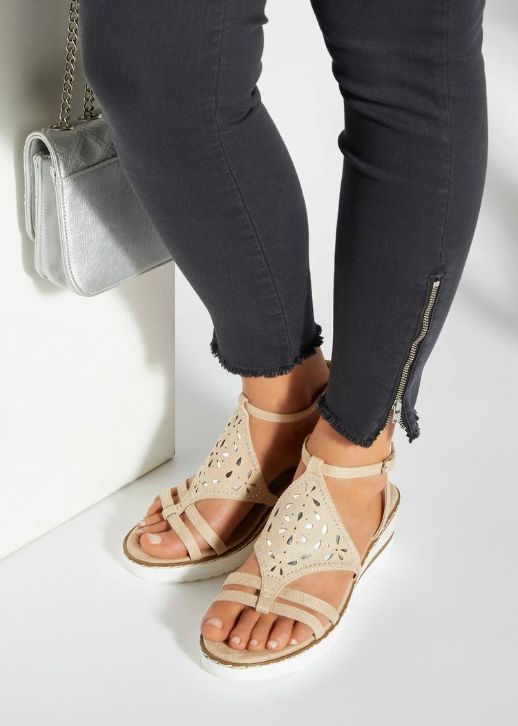 Lascana Lascana Sandalette Sandalen Damen - beige - 1 | SportScheck