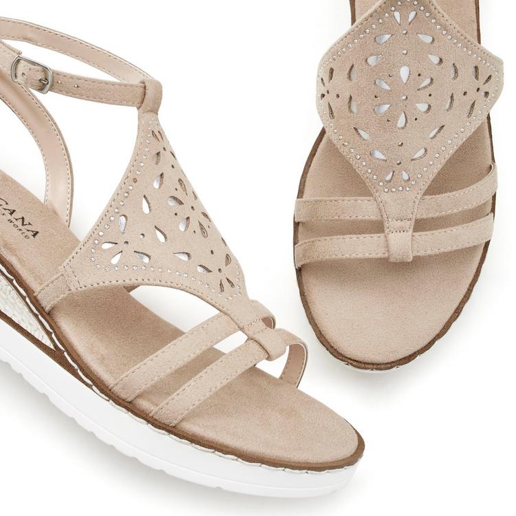 Lascana Lascana Sandalette Sandalen Damen - beige - 6 | SportScheck