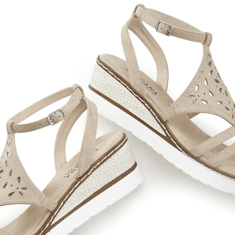 Lascana Lascana Sandalette Sandalen Damen - beige - 1 | SportScheck