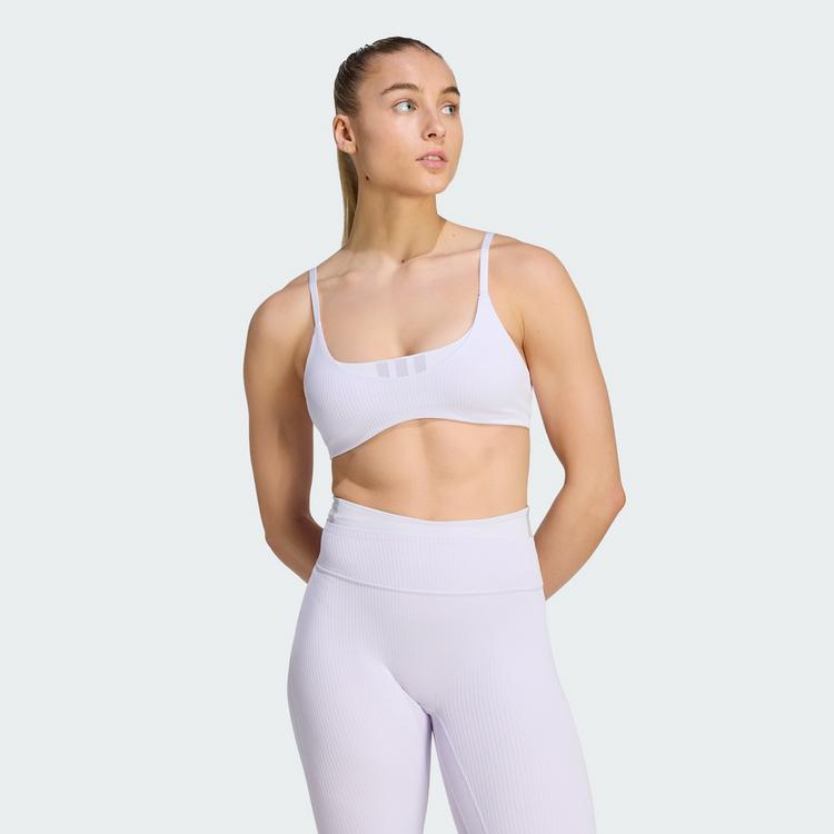 adidas adidas All Me Sport-BH, leichter Halt, gerippt BH Damen - Frozen Purple - 0 | SportScheck