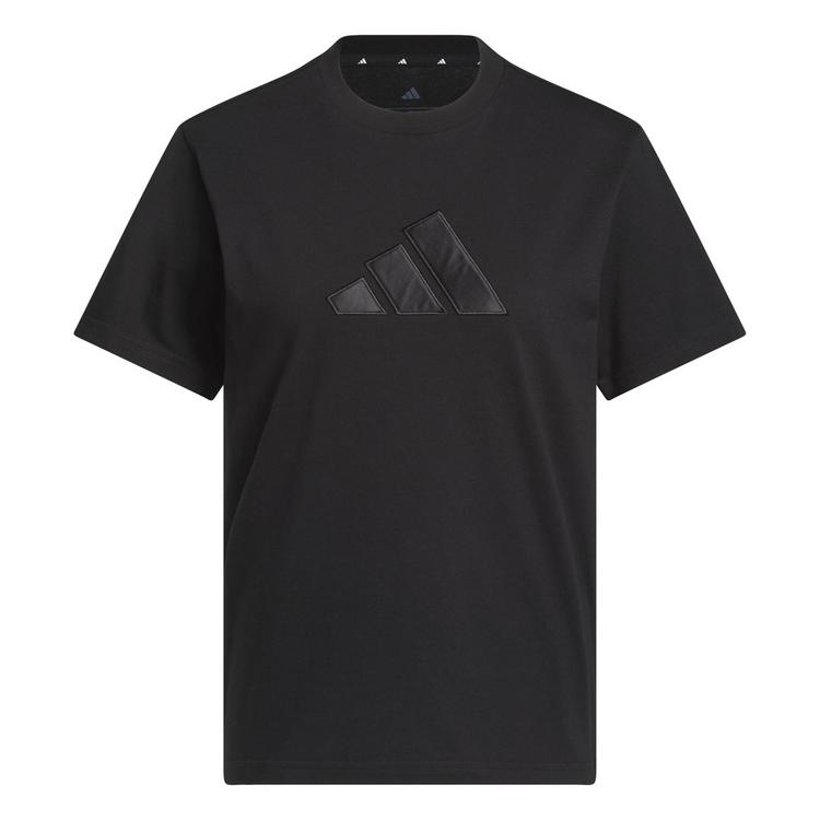 adidas adidas SATIN-FILLED LOGO GRAFIK T-SHIRT T-Shirt Damen - Black - 0 | SportScheck