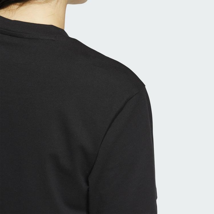 adidas adidas SATIN-FILLED LOGO GRAFIK T-SHIRT T-Shirt Damen - Black - 1 | SportScheck