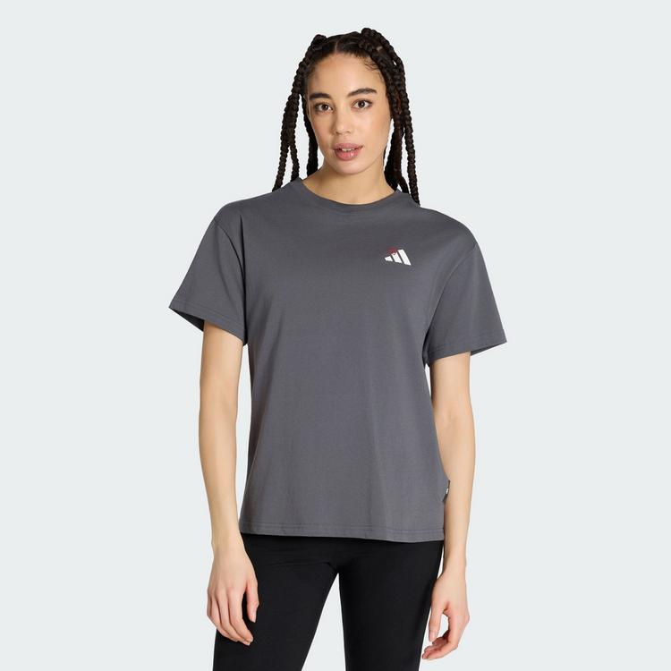 adidas adidas EMBROIDERY PACK GRAFIK T-SHIRT, LOCKER T-Shirt Damen - Grey Six - 0 | SportScheck