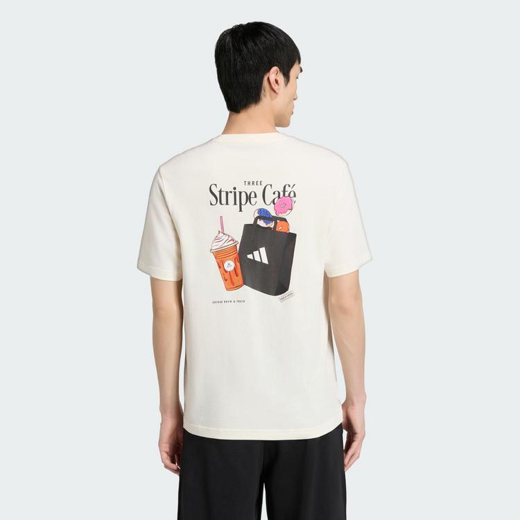 adidas adidas COFFEE CAFE DONUT BAG GRAFIK T-SHIRT T-Shirt Herren - Off White - 1 | SportScheck