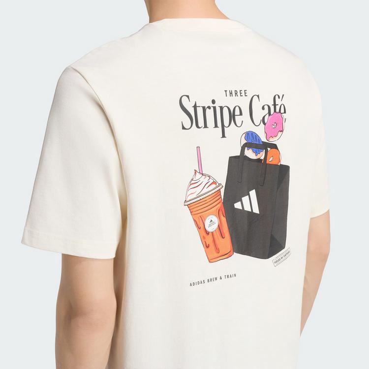 adidas adidas COFFEE CAFE DONUT BAG GRAFIK T-SHIRT T-Shirt Herren - Off White - 1 | SportScheck