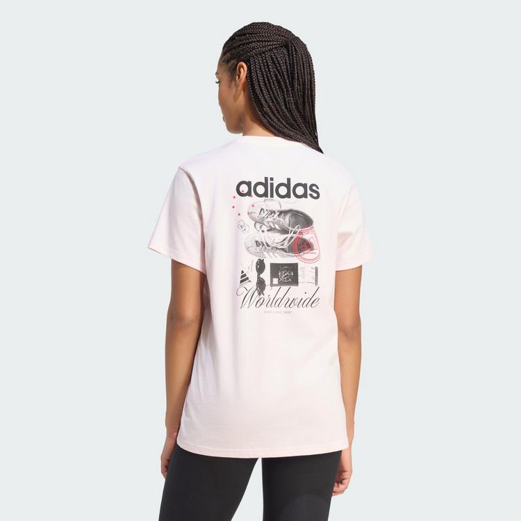 adidas adidas TRAVEL GRAFIK T-SHIRT; LOCKER T-Shirt Damen - Distilled Pink - 1 | SportScheck