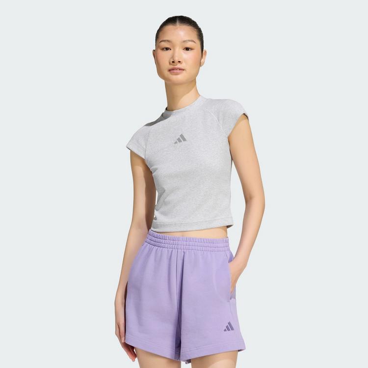 adidas adidas ADIDAS KIT T-SHIRT, GERIPPT, KLEINES T-Shirt Damen - Light Grey Heather - 0 | SportScheck