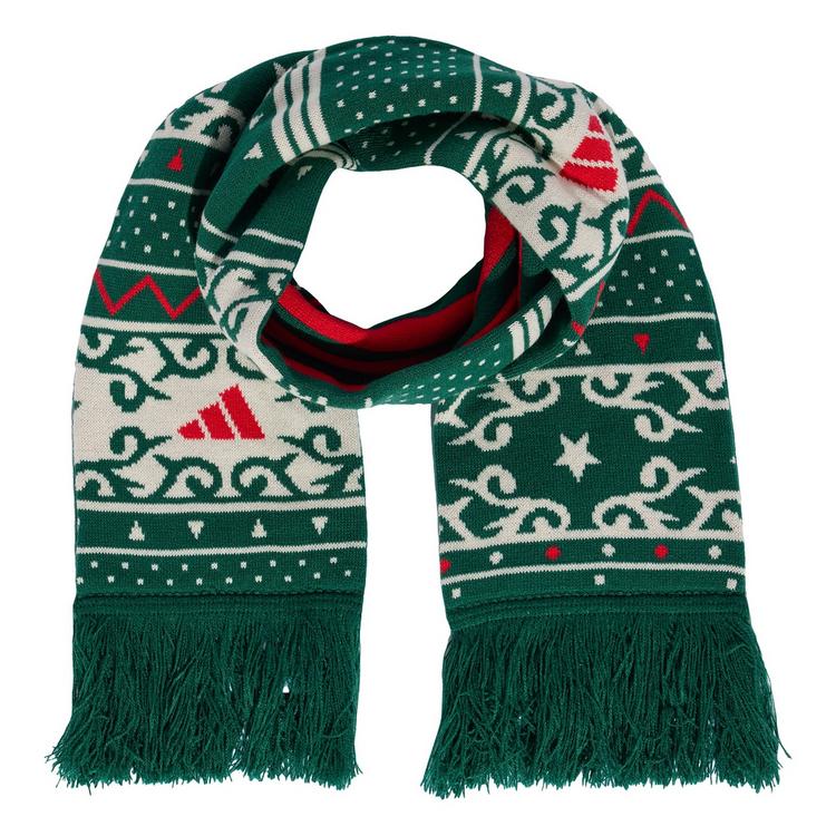adidas adidas Schal mit Weihnachtsgrafik Schal - Collegiate Green / Ivory / Pure Ruby - 0 | SportScheck