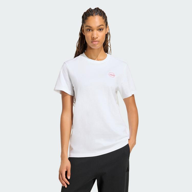 adidas adidas TRAVEL GRAFIK T-SHIRT; LOCKER T-Shirt Damen - White - 0 | SportScheck