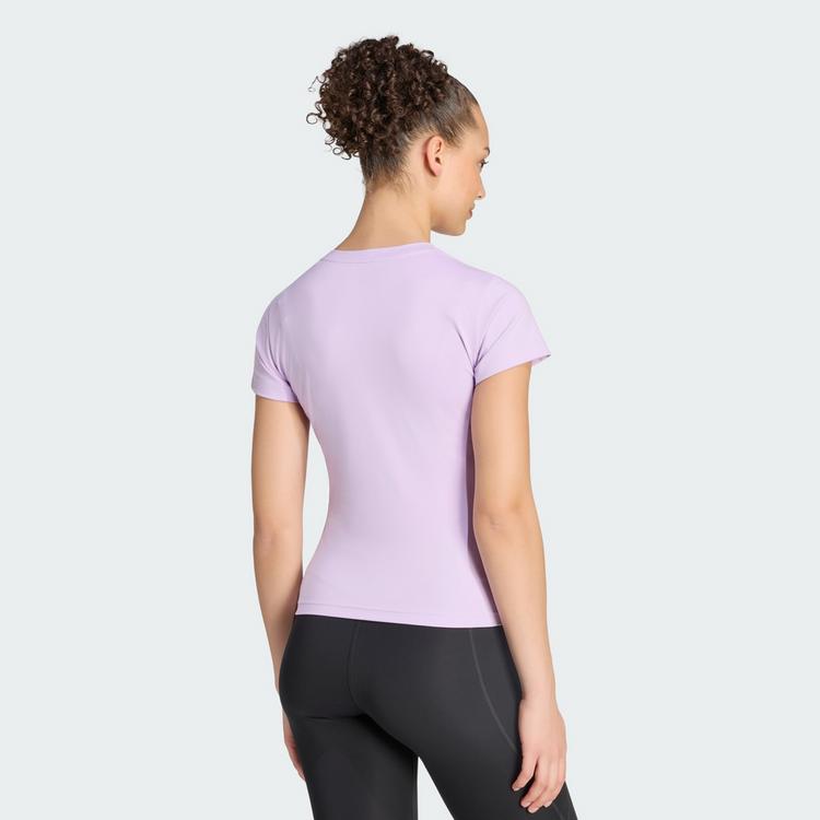 adidas adidas 3-STREIFEN STUDIO BABY T-SHIRT Funktionsshirt Damen - Powder Plum - 1 | SportScheck