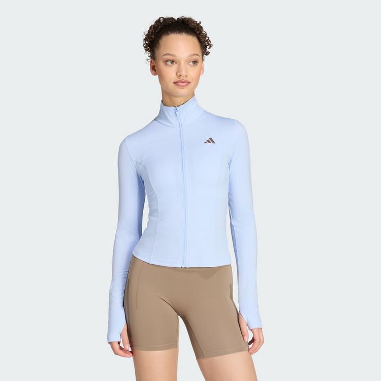 adidas adidas 3-STRIPES STUDIO Jacke mit Trainingsanzug Damen - Glow Blue - 0 | SportScheck