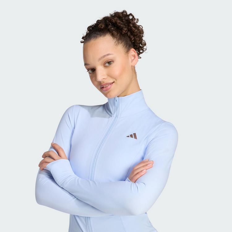 adidas adidas 3-STRIPES STUDIO Jacke mit Trainingsanzug Damen - Glow Blue - 0 | SportScheck
