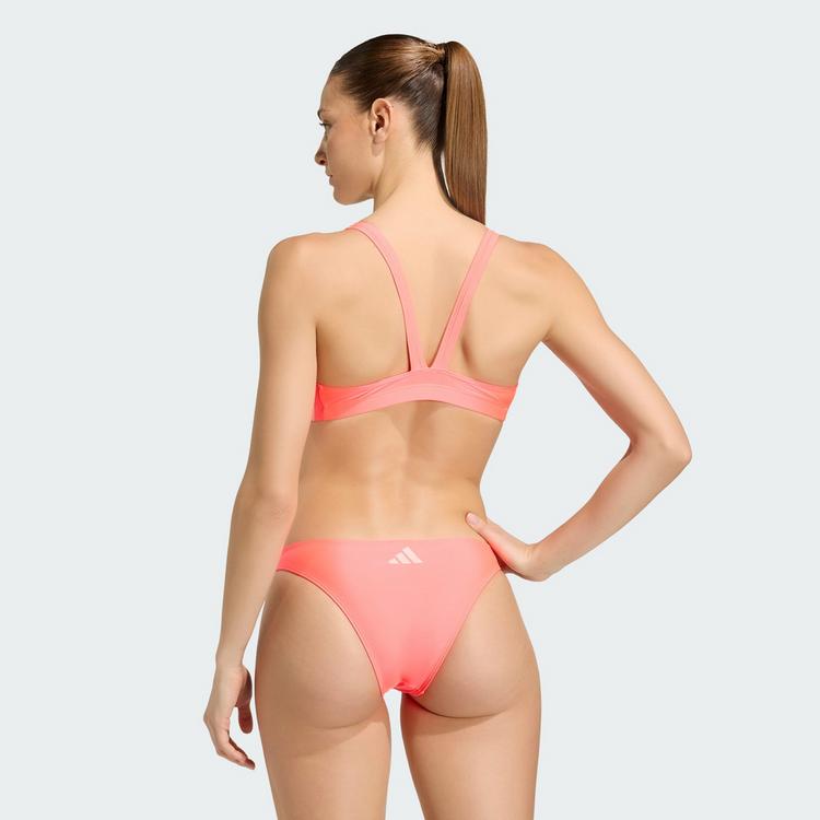 adidas adidas 3-Streifen Bikini V-f&ouml;rmiger Bikini Set Damen - Solar Turbo / Frozen Turbo - 1 | SportScheck