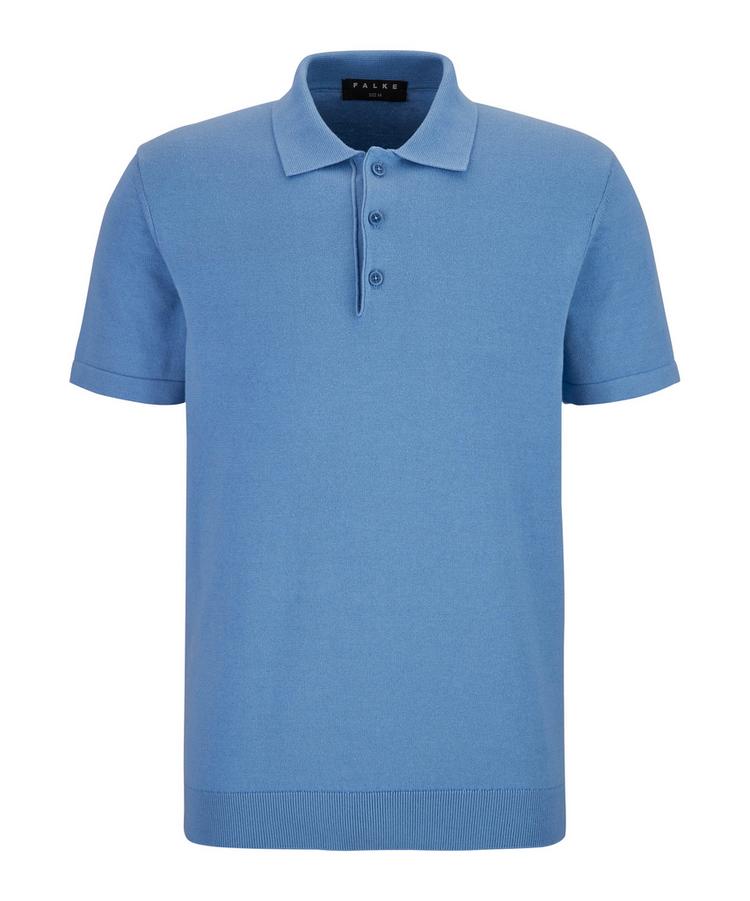 Falke Falke Cotton Polo Shirt Poloshirt Herren - azure (6280) - 0 | SportScheck