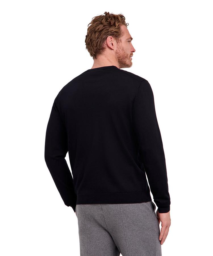 Falke Falke Merino Ultrafine V-Neck Strickpullover Herren - black (3000) - 0 | SportScheck