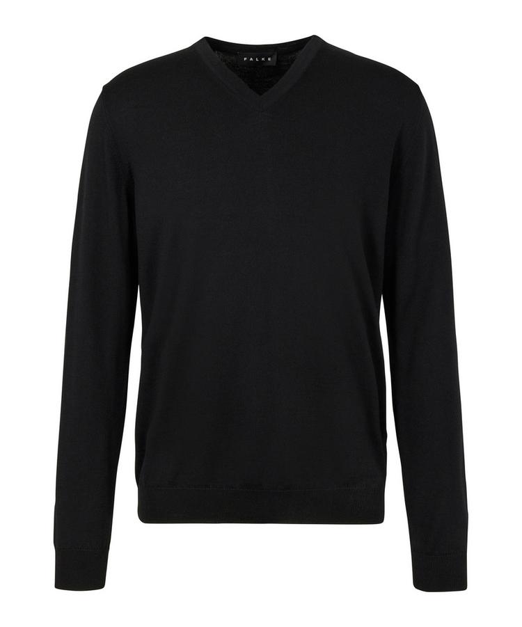 Falke Falke Merino X-Fine V-Neck Strickpullover Herren - black (3000) - 0 | SportScheck