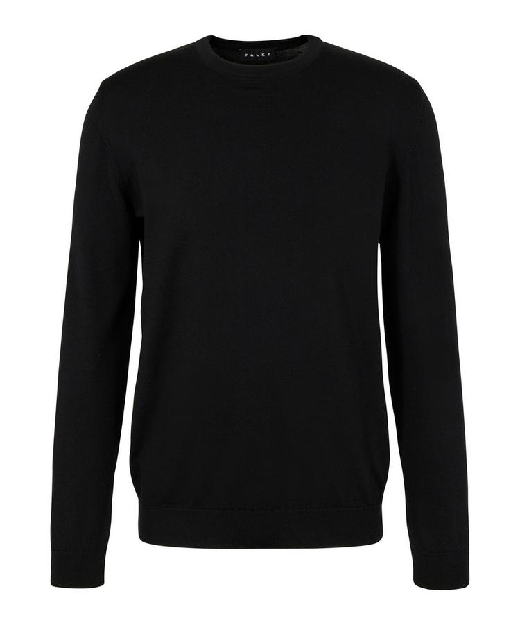 Falke Falke Merino X-Fine Crew Neck Strickpullover Herren - black (3000) - 0 | SportScheck