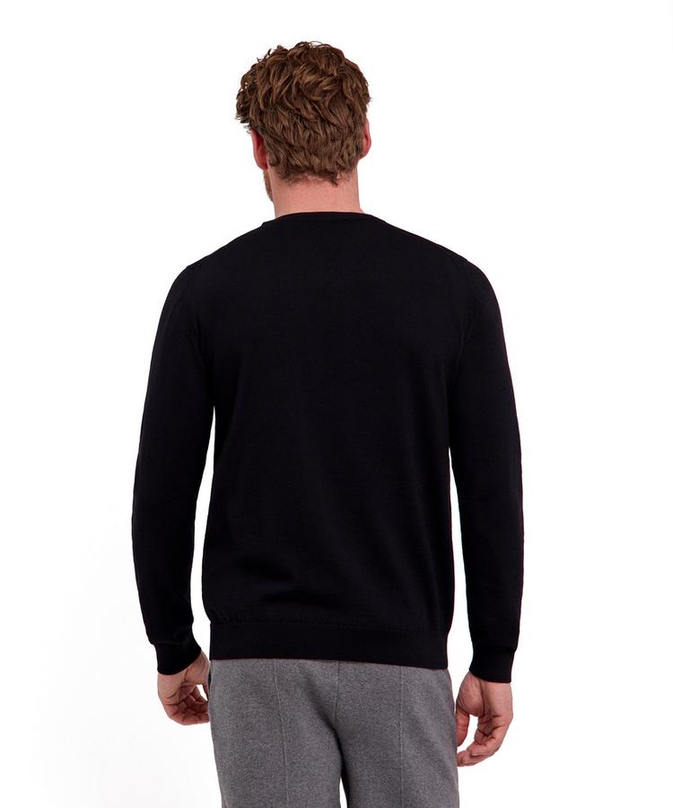 Falke Falke Merino X-Fine Crew Neck Strickpullover Herren - black (3000) - 0 | SportScheck