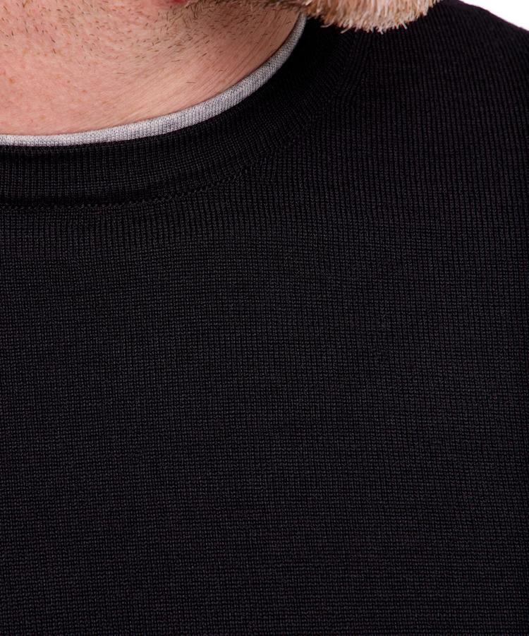 Falke Falke Merino X-Fine Crew Neck Strickpullover Herren - black (3000) - 4 | SportScheck