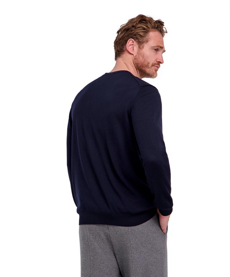 Falke Falke Merino X-Fine Crew Neck Strickpullover Herren - night sky (6437) - 0 | SportScheck