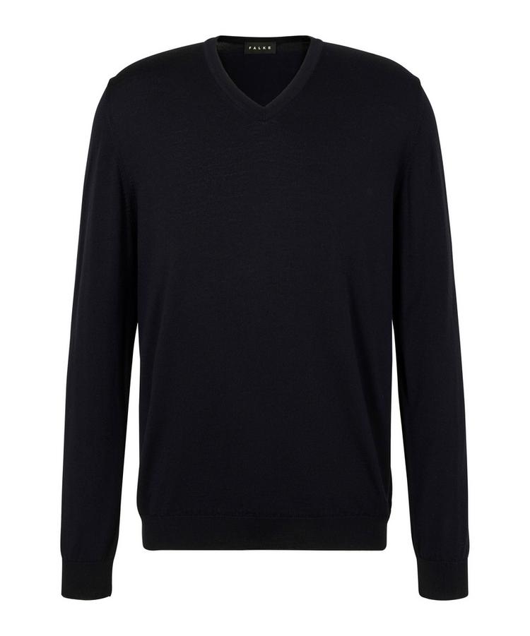 Falke Falke Merino X-Fine V-Neck Strickpullover Herren - night sky (6437) - 0 | SportScheck