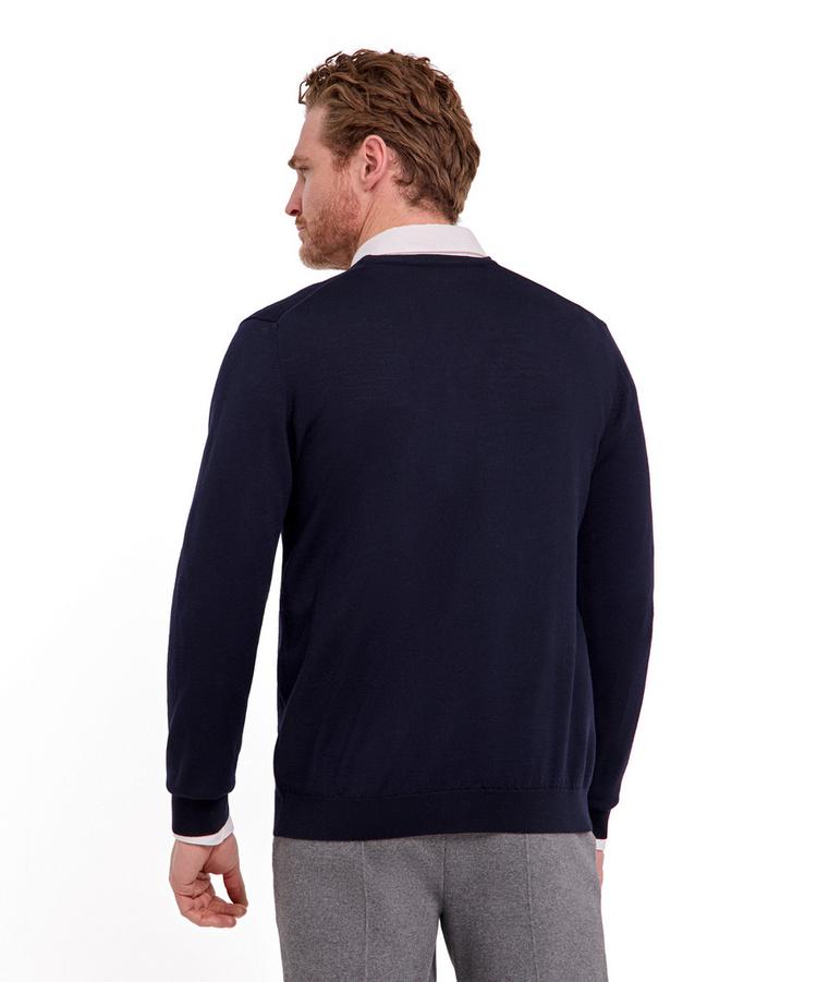 Falke Falke Merino X-Fine V-Neck Strickpullover Herren - night sky (6437) - 0 | SportScheck