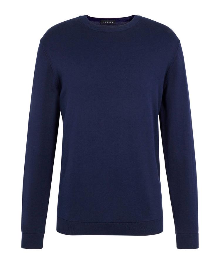 Falke Falke Cotton Crew Neck Strickpullover Herren - night sky (6437) - 0 | SportScheck