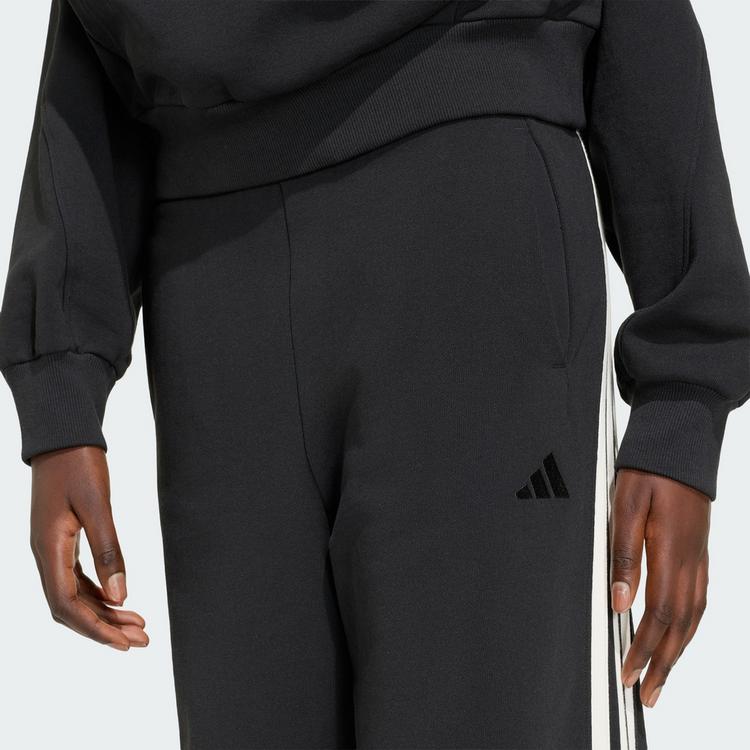 adidas adidas ADIDAS KIT 3-STREIFEN WEITE HOSE Stoffhose Damen - Black / Off White - 1 | SportScheck