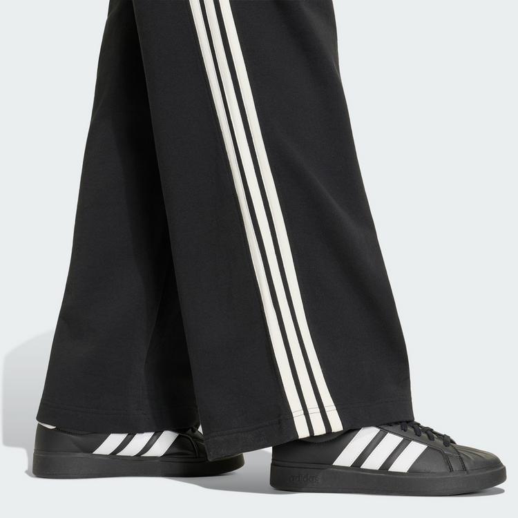 adidas adidas ADIDAS KIT 3-STREIFEN WEITE HOSE Stoffhose Damen - Black / Off White - 2 | SportScheck